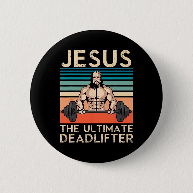Jesus Ultimate Deadlifter Bodybuilding Weight Knapp (Framsida)