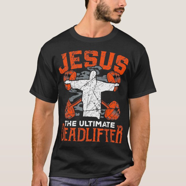 Jesus Ultimate Gym Gift T Shirt (Framsida)