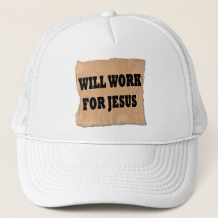 Jesus undertecknar (hatten) truckerkeps