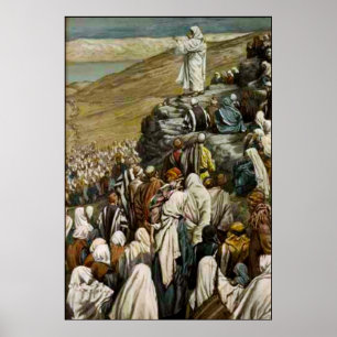 Jesus undervisar sermon på berget Poster