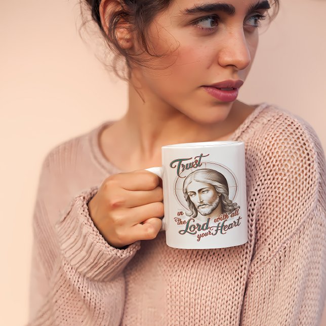 Jesus uppmuntrar tilliten till Herren Kaffemugg (Skapare uppladdad)