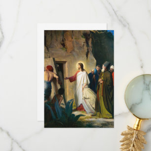 Jesus uppväcker Lazarus av Carl Bloch Tack Kort
