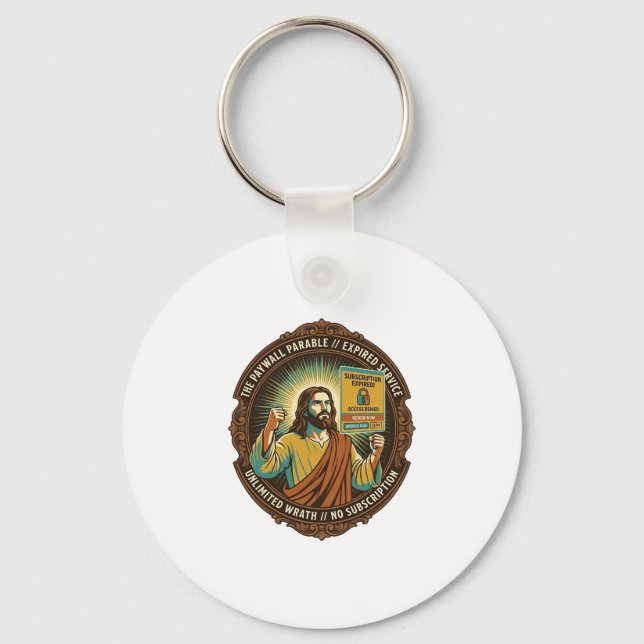 Jesus utgående programvaruabonnemang betalvägg tek nyckelring (Framsida)
