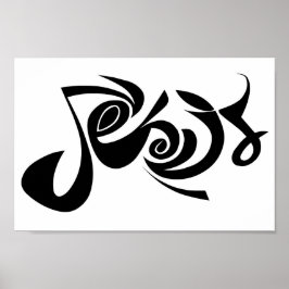 "Jesus"-utskrift Poster