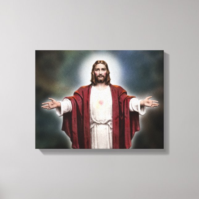 Jesus utvecklingsbild i Helig Canvastryck (Framsida)