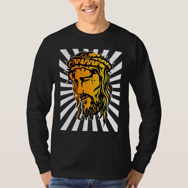 Jesus Utvidgad havsartikel 1 för Ansikte och Sol T Shirt (Framsida)