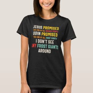 Jesus V Odin Wicked People V Frost Giants Anti Rel T Shirt