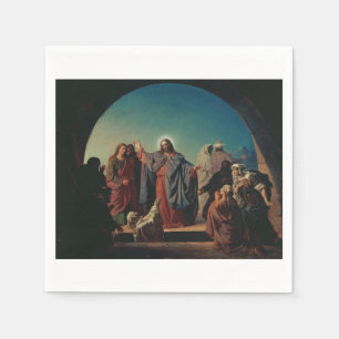 Jesus väcker Lazarus av Robert Wilhelm Ekman Pappersservett
