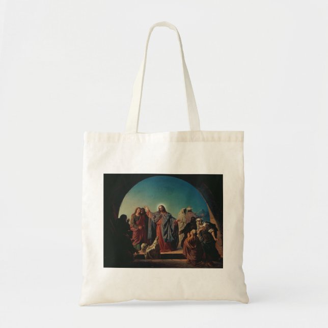 Jesus väcker Lazarus av Robert Wilhelm Ekman  Tygkasse (Framsidan)