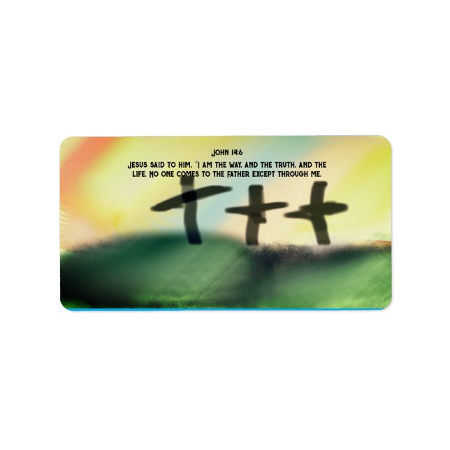 Jesus väg adressetikett (Framsidan)