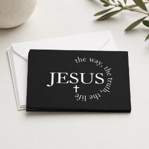 Jesus väg, sanning, liv Johannes 14:6 Kors Anteckningskort