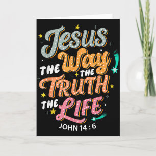 Jesus Vägen Sanning Liv Johannes 14 6 Kristna Bibe Kort