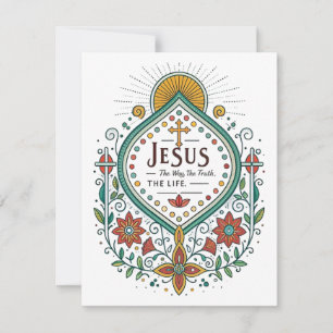Jesus: Vägen, Sanningen, Livet Julkort