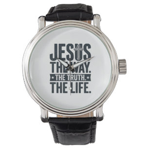 Jesus Vägen Sanningen Livet Kristet T-Shirt Armbandsur