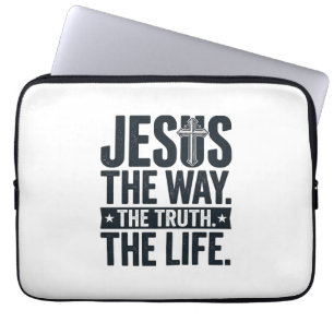 Jesus Vägen Sanningen Livet Kristet T-Shirt Laptop Fodral