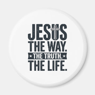 Jesus Vägen Sanningen Livet Kristet T-Shirt Magnet