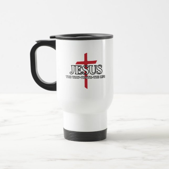 Jesus Vägen Sanningen Livet Kristetrom Resemugg (Vänster)