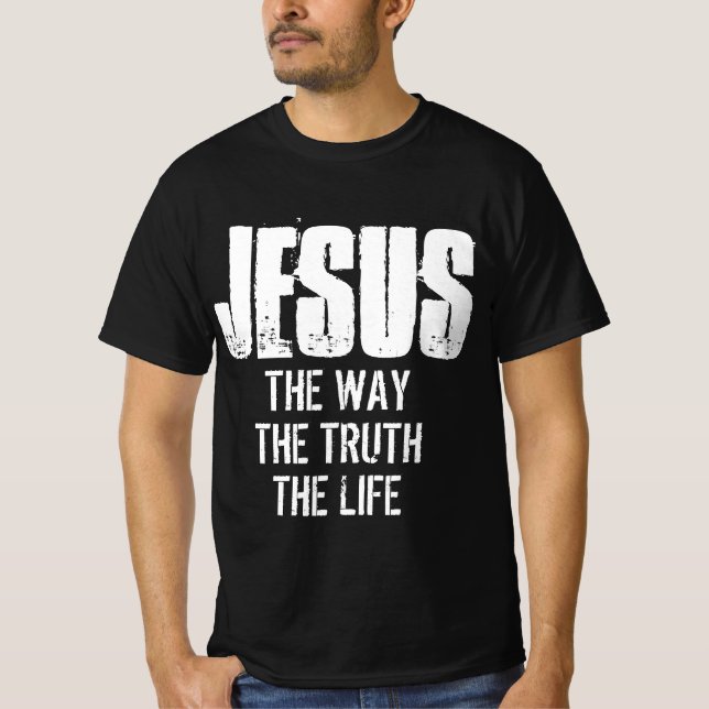 JESUS VÄGEN SANNINGEN LIVET T-Shirt (Framsida)