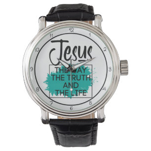 Jesus Vägen Sanningen Och Livet Grafik Armbandsur