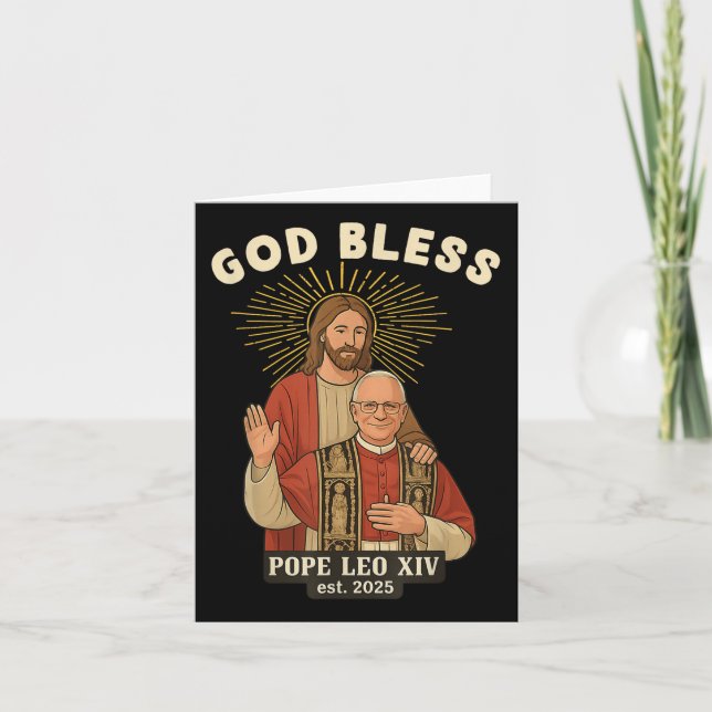 Jesus Välsigna dig Pope Leo Xiv Kort (Framsida)