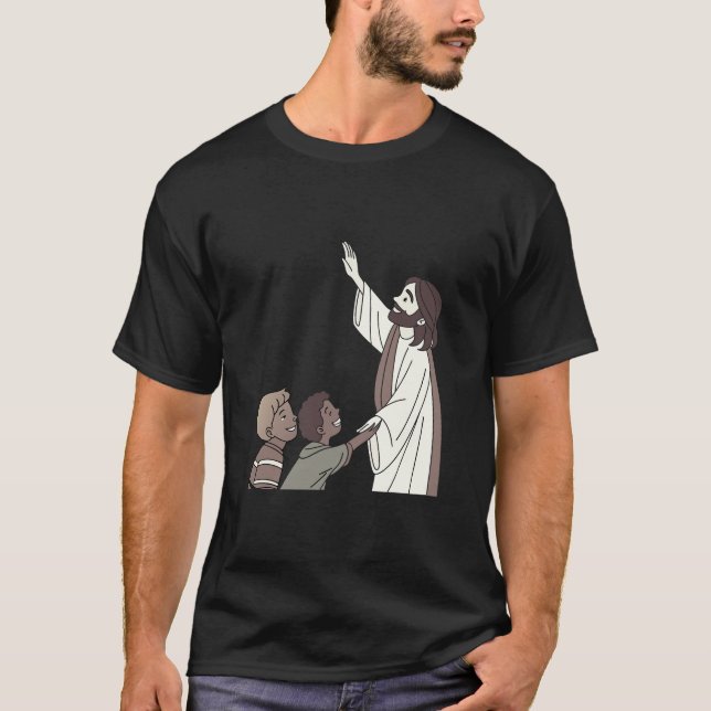 Jesus Välsignar Barn T-shirt (Framsida)