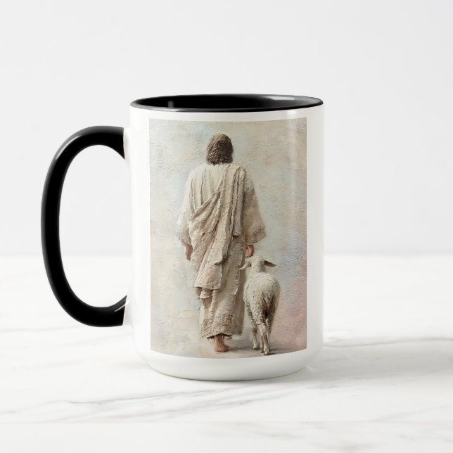 Jesus vandrar med lammet mugg (Vänster)