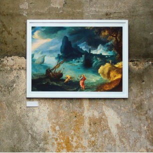 Jesus vandrar på Galileiska sjön Paul Bril 1590 Poster
