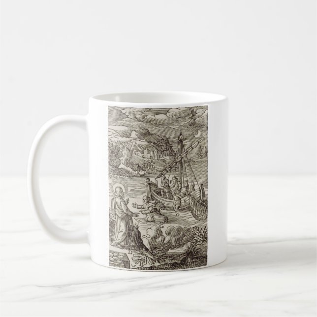 Jesus vandrar på vattnet kaffemugg (Vänster)
