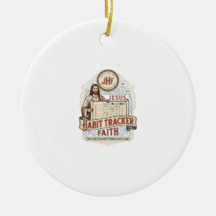 Jesus Vanebildande Spårare Tro Jesus Vanebildande  Julgransprydnad Keramik