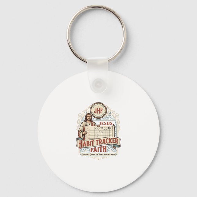 Jesus Vanebildande Spårare Tro Jesus Vanebildande  Nyckelring (Framsida)