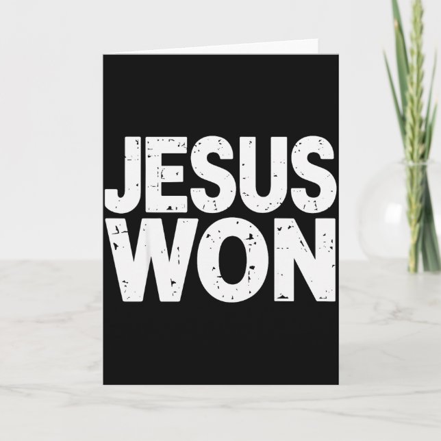 Jesus vann kristen tro religiös  kort (Framsida)