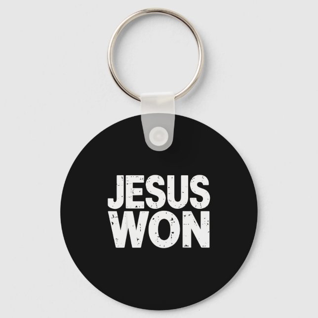 Jesus Vann Kristen Tro Religiös  Nyckelring (Framsida)