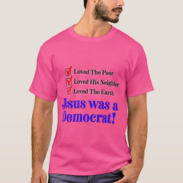 Jesus var demokrat t shirt (Framsida)