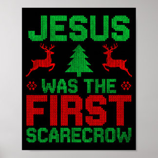 Jesus Var Den Första-ecrow Ren Julsfärd T-Shirt Xm Poster
