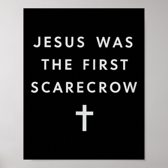 Jesus Var Den Första Fågelskrämman – Minimalistisk Poster (Framsidan)