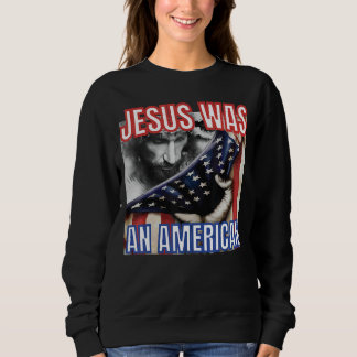 Jesus var en amerikansk USA flagga 4:e juli Kristu T Shirt