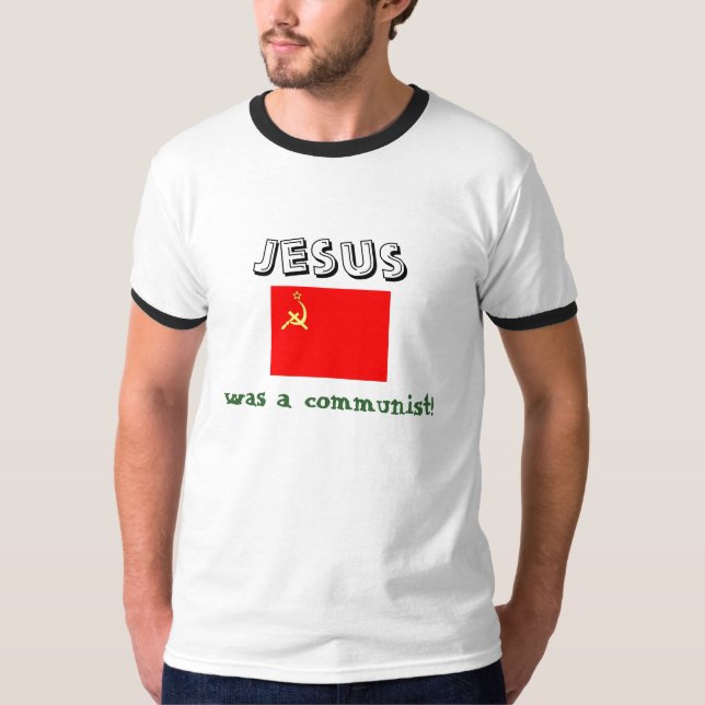 Jesus var en communist. t shirt (Framsida)
