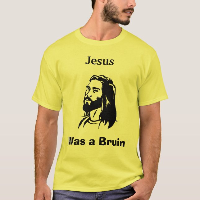 Jesus var en grundläggande gult för nalleskjorta t-shirt (Framsida)