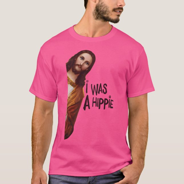 Jesus var en hippie.. - Lusnyj Jesus Kristus Meme  T Shirt (Framsida)