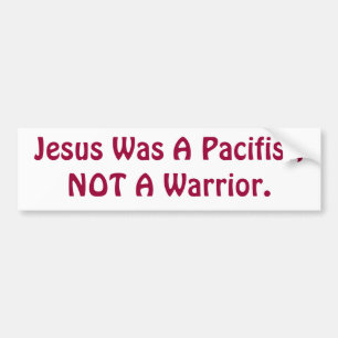 Jesus var en Pacifist, inte en krigare Bildekal