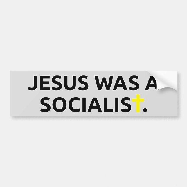 Jesus var en socialist bildekal (Framsidan)