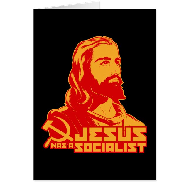 Jesus var en socialist hälsningskort (Framsidan)