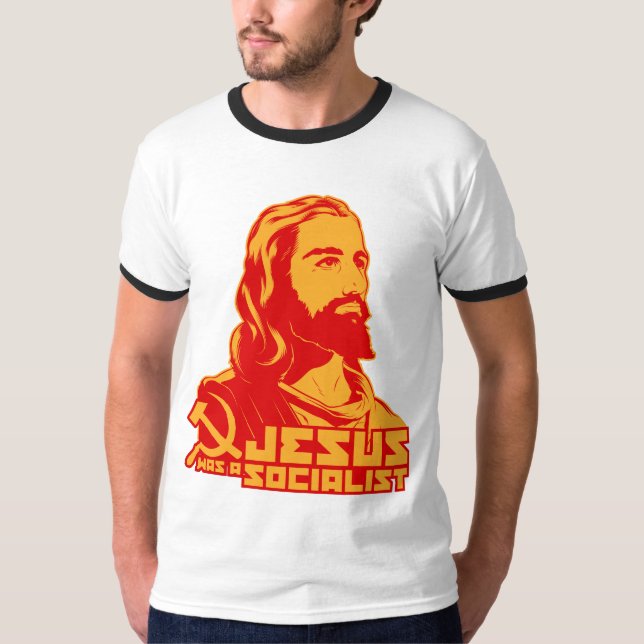 Jesus var en socialist tee shirt (Framsida)