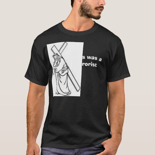 Jesus var en terrorist t-shirt (Framsida)