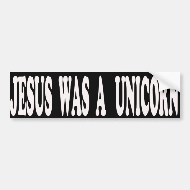 Jesus var en Unicornbildekal Bildekal (Framsidan)