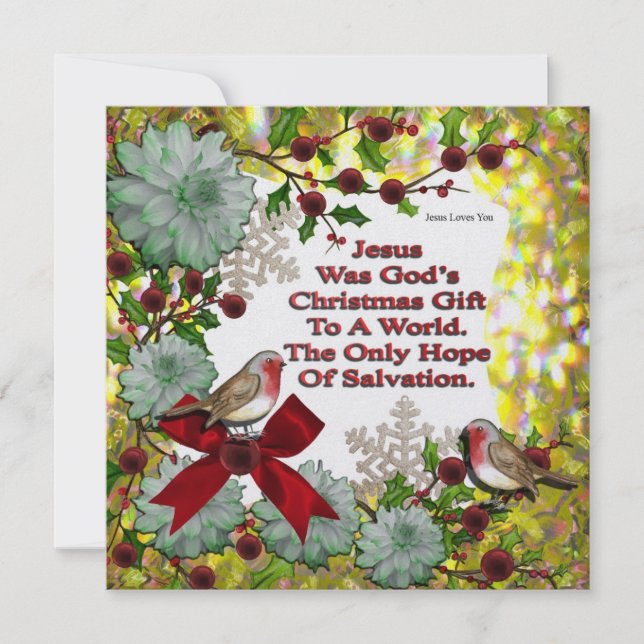 Jesus var Guds julgåva Julkort (Framsida)