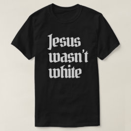Jesus var inte vit klassisk, rund dekal t shirt