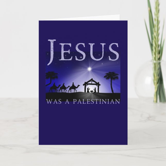 Jesus Var Palestinsk Jul Ortodox Katolsk Kort (Framsida)