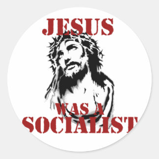 Jesus var socialist runt klistermärke