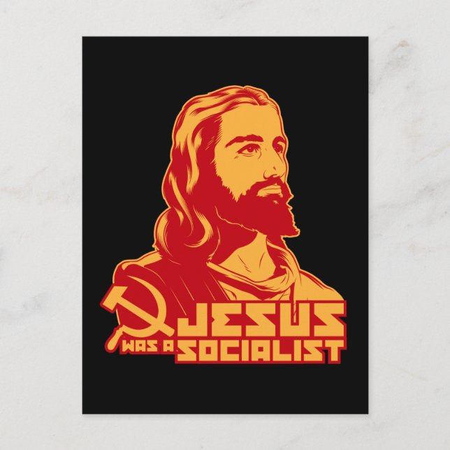 Jesus var socialist vykort (Framsida)